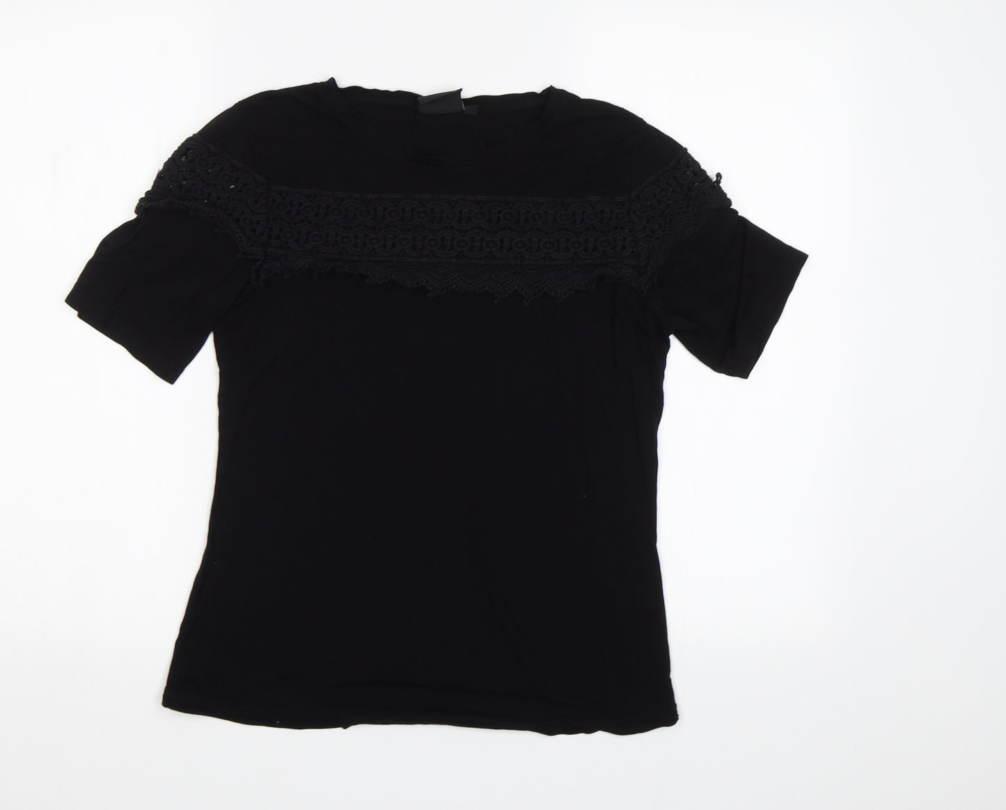 Be You Womens Black   Basic T-Shirt Size 8
