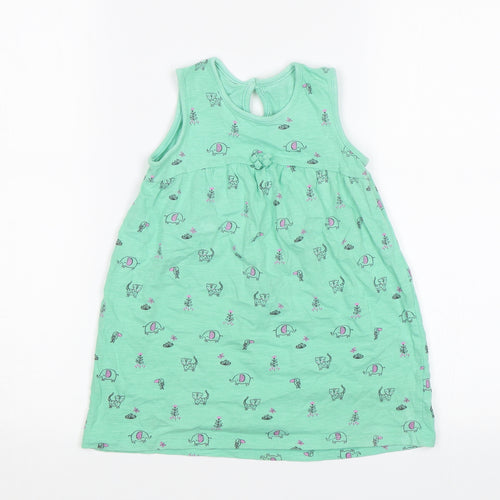 George Baby Green Geometric  A-Line  Size 18-24 Months