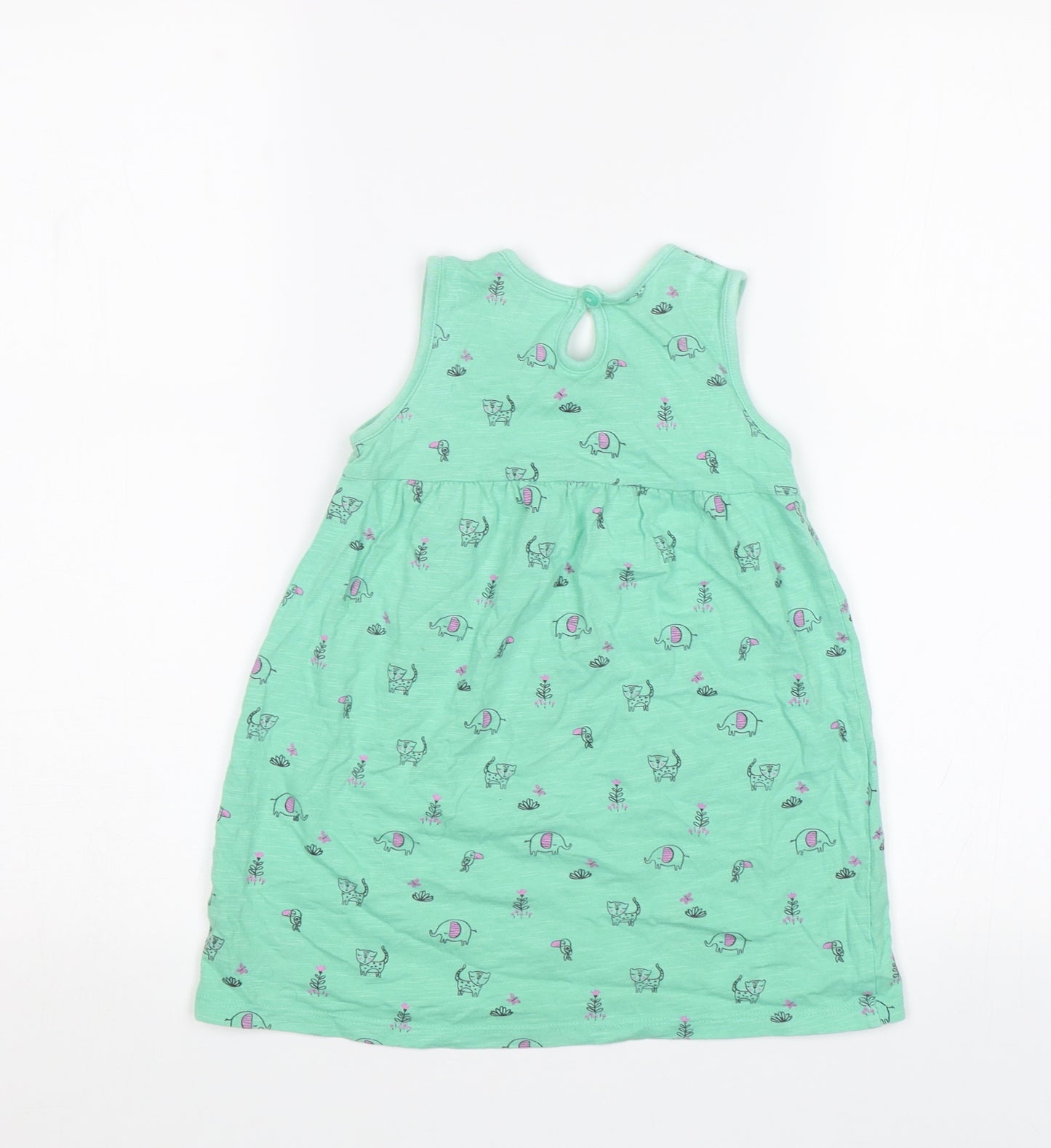 George Baby Green Geometric  A-Line  Size 18-24 Months
