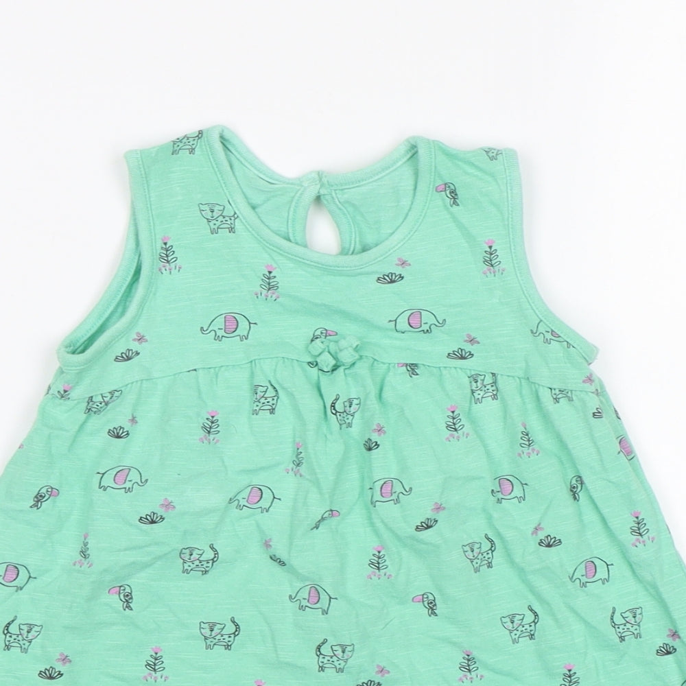George Baby Green Geometric  A-Line  Size 18-24 Months
