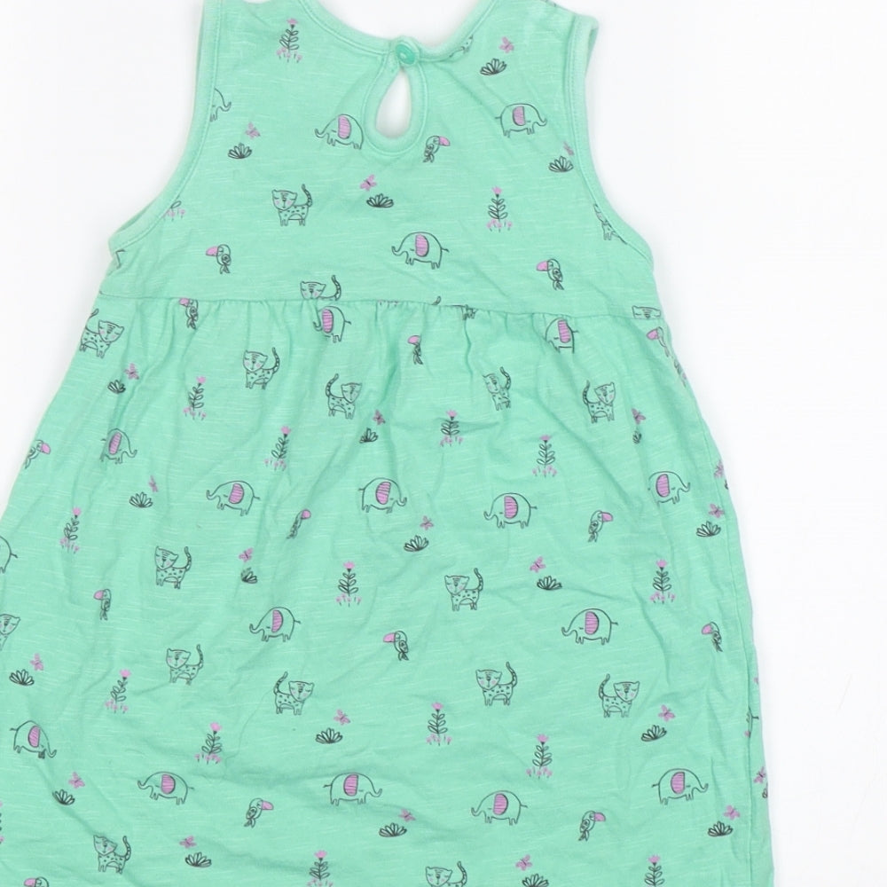 George Baby Green Geometric  A-Line  Size 18-24 Months