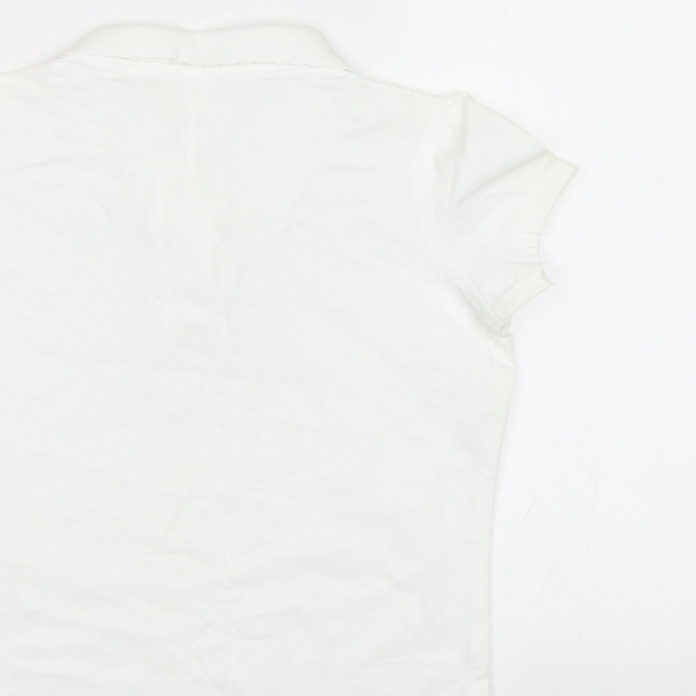 George Girls White   Basic Polo Size 6-7 Years