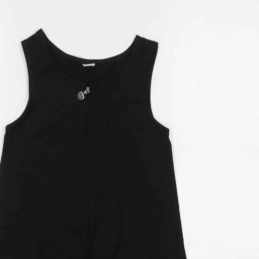 TU Girls Black   Pinafore/Dungaree Dress  Size 6 Years