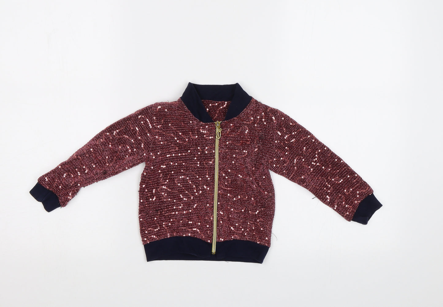 Preworn Girls Pink   Jacket  Size 2-3 Years  - Sequin