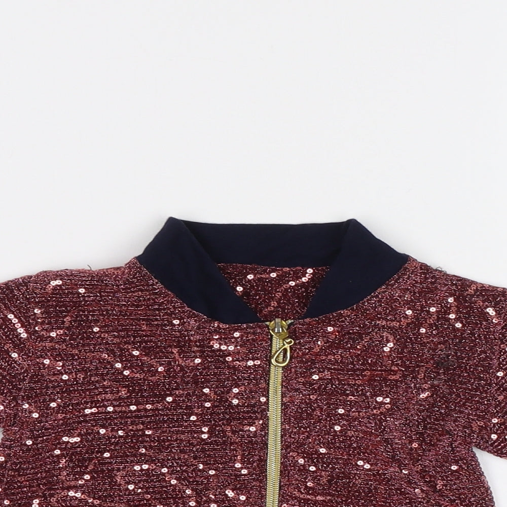 Preworn Girls Pink   Jacket  Size 2-3 Years  - Sequin