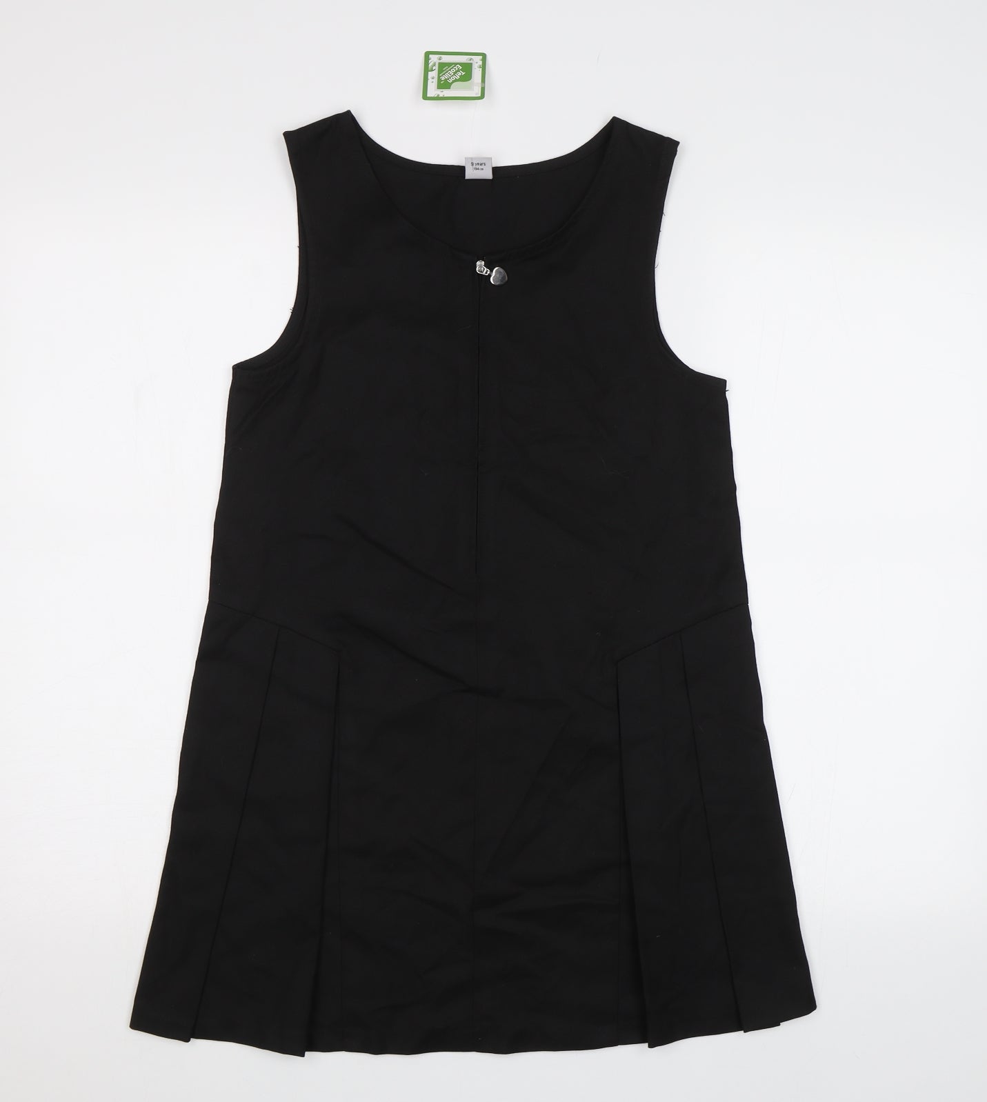 TU Girls Black   Pinafore/Dungaree Dress  Size 9 Years