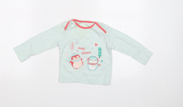 Nutmeg Girls Green   Basic Polo Size 2 Years  - Penguins