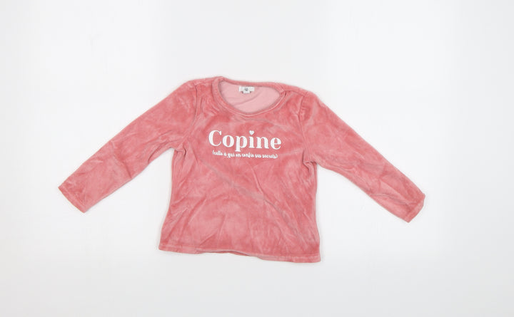 La Redoute Girls Pink Pullover Sweatshirt Size 2-3 Years
