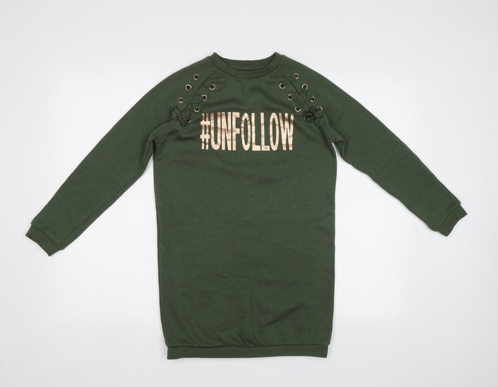 Primark Girls Green Pullover Sweatshirt Size 10-11 Years