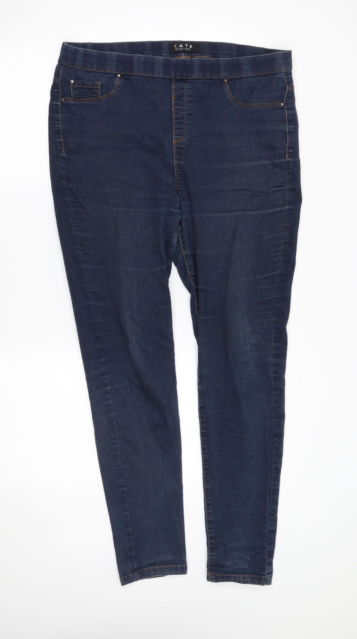 Peacocks Womens Blue   Jegging Jeans Size 18 L28 in