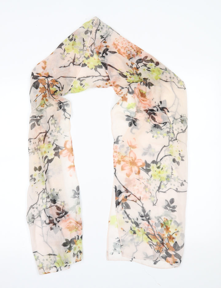EWM Womens Beige Floral Scarf