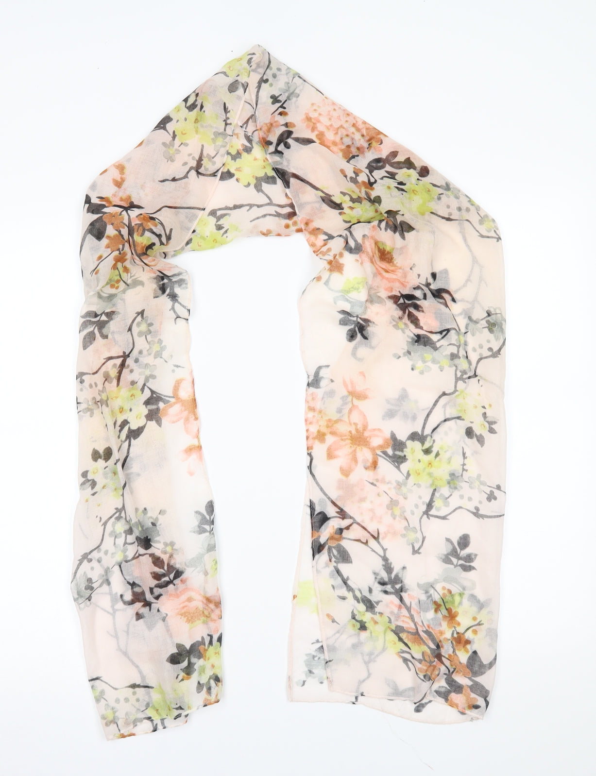 EWM Womens Beige Floral   Scarf