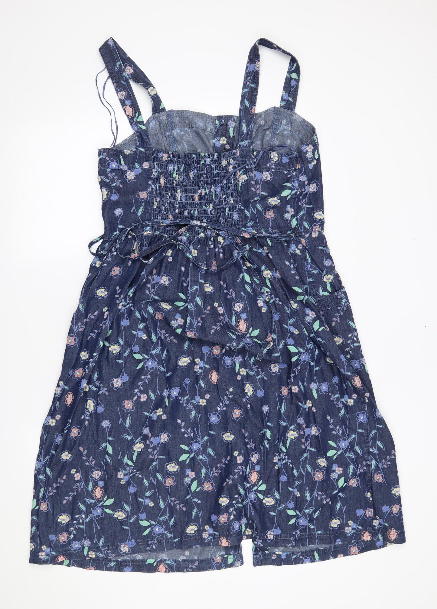 TU Womens Blue Fair Isle  Pinafore/Dungaree Dress  Size 14