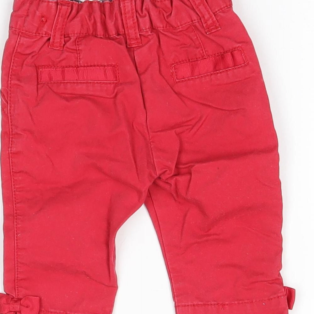 matlaan Girls Red    Trousers Size 3-6 Months