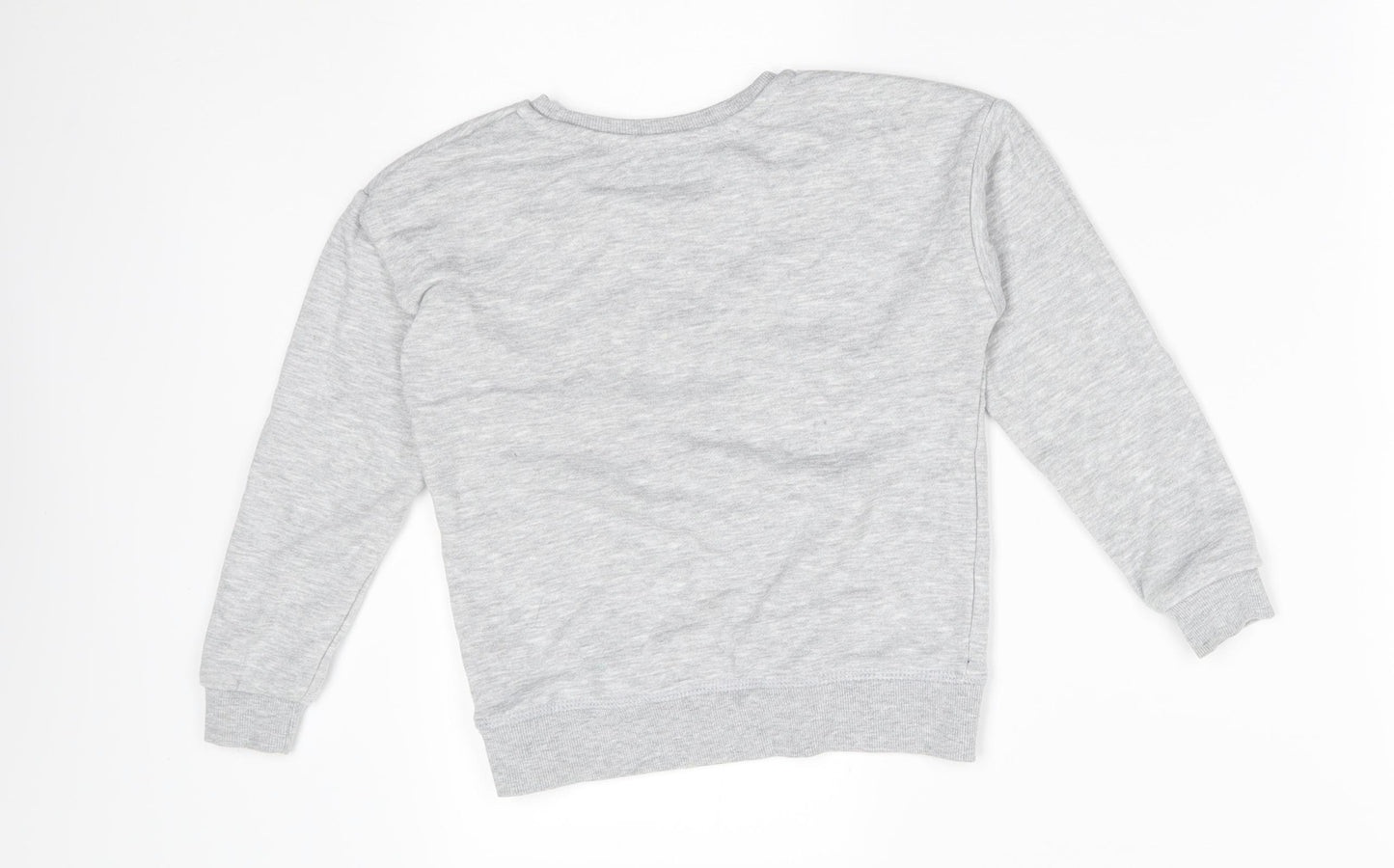 Primark Girls Grey   Pullover Jumper Size 6-7 Years  - rainbow