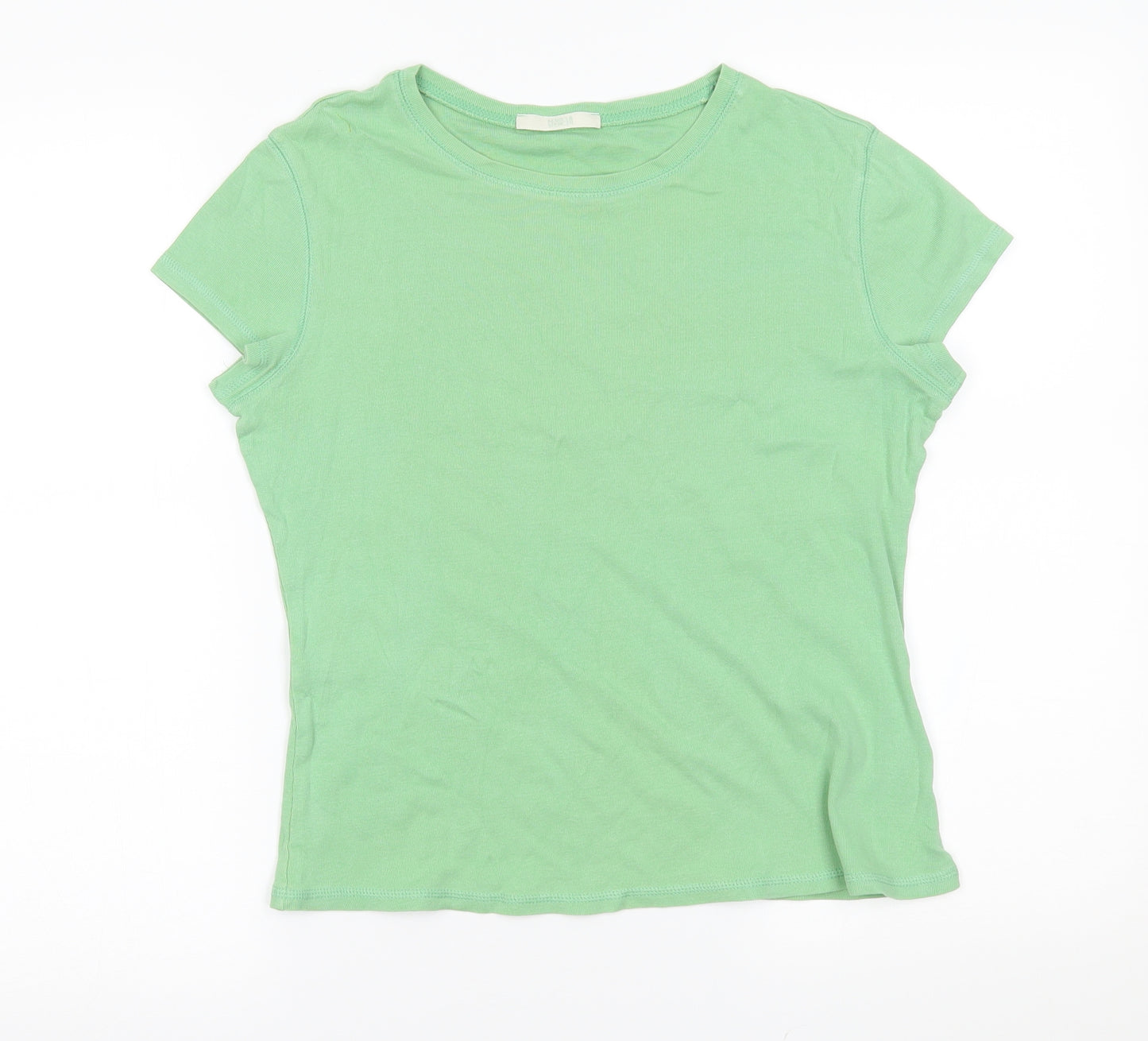 M&S Womens Green   Basic T-Shirt Size 14
