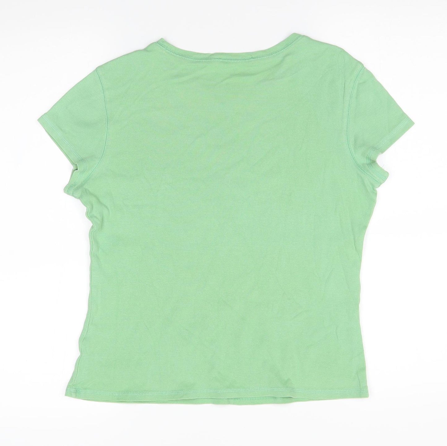 M&S Womens Green   Basic T-Shirt Size 14