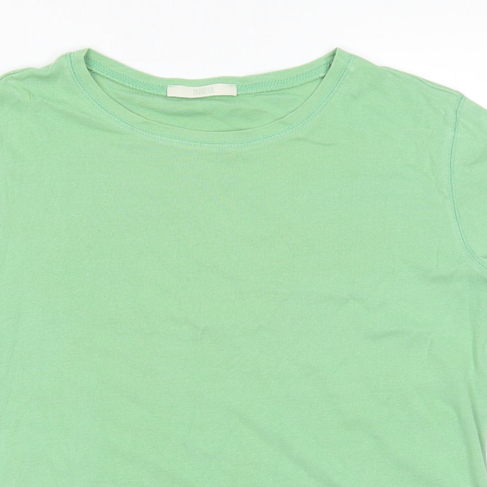M&S Womens Green   Basic T-Shirt Size 14