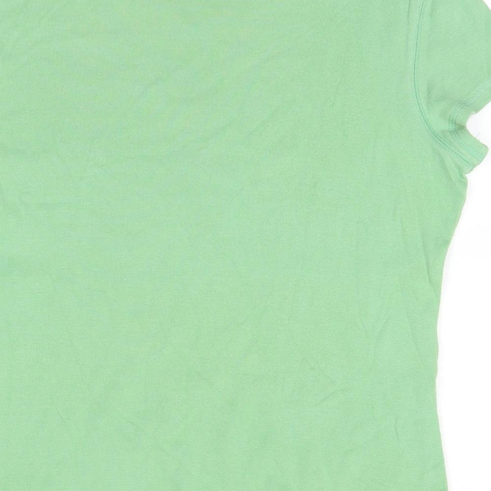 M&S Womens Green   Basic T-Shirt Size 14