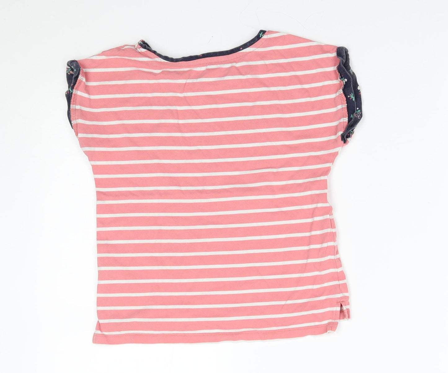 Nutmeg Girls Pink Striped   Pyjama Top Size 6-7 Years