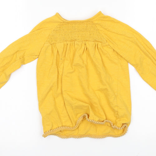 M&S Girls Yellow   Basic Blouse Size 5-6 Years  -
