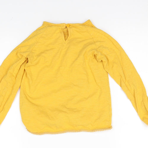 M&S Girls Yellow   Basic Blouse Size 5-6 Years  -