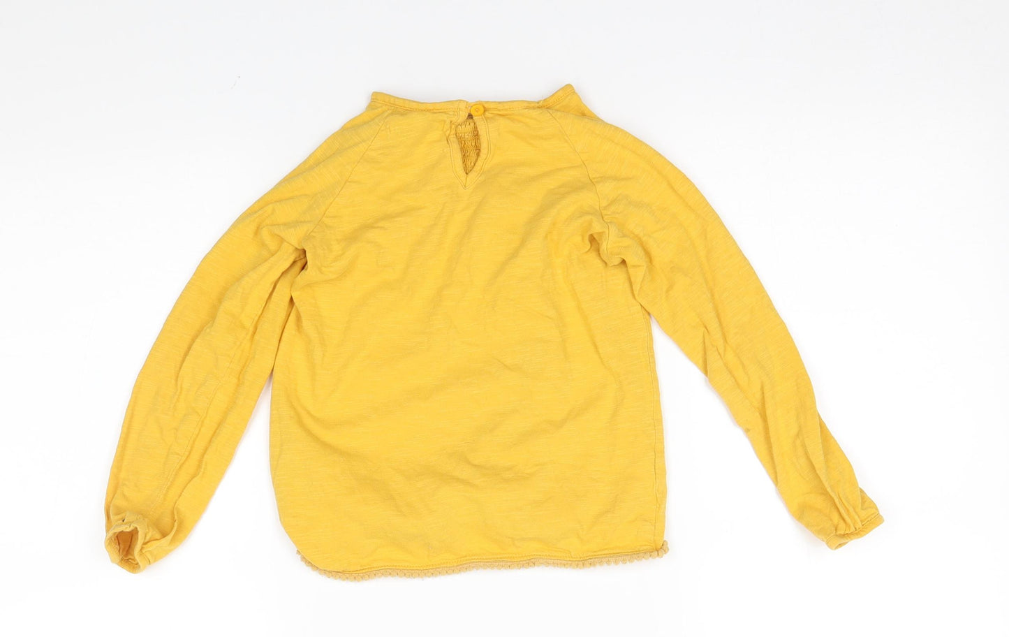 M&S Girls Yellow   Basic Blouse Size 5-6 Years  -