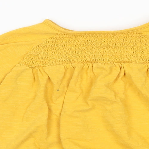 M&S Girls Yellow   Basic Blouse Size 5-6 Years  -
