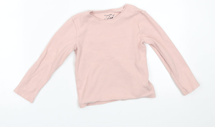F&F Girls Pink Pullover Jumper Size 5-6 Years
