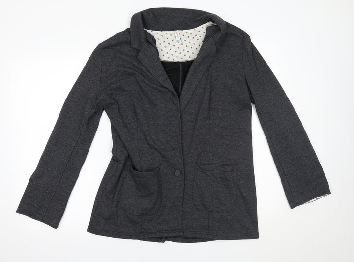 Denim co Womens Grey Jacket Blazer Size 16 -