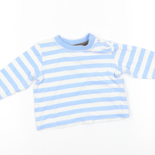 George Baby White Striped  Basic T-Shirt Size 0-3 Months  -