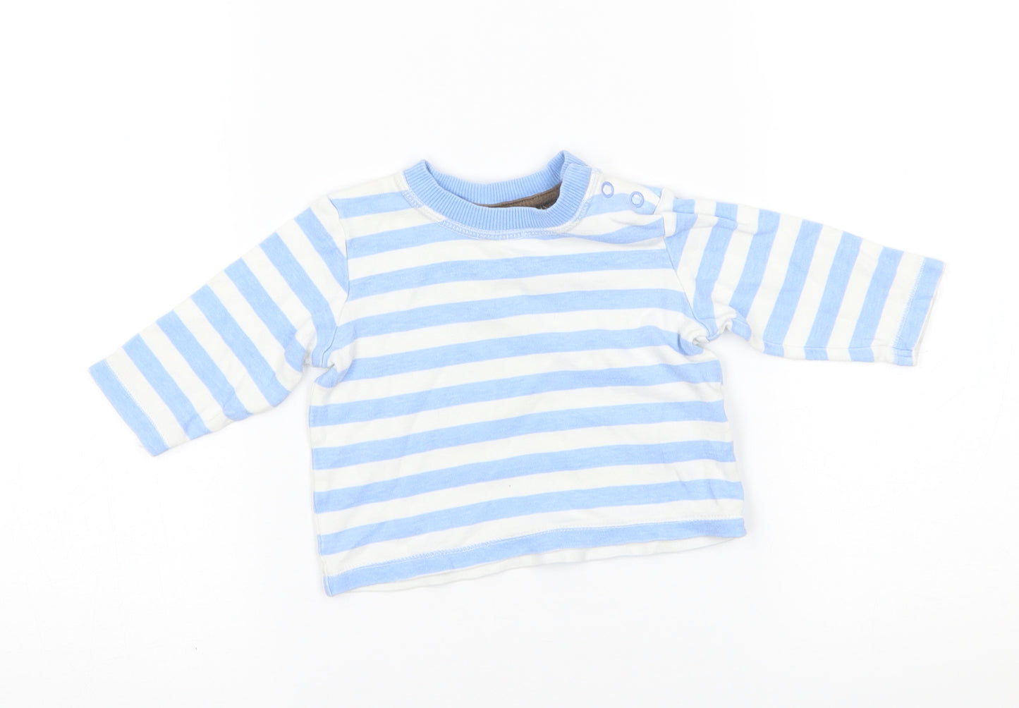 George Baby White Striped  Basic T-Shirt Size 0-3 Months  -