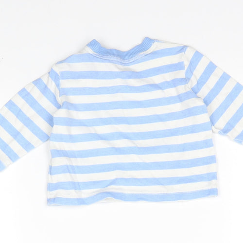 George Baby White Striped  Basic T-Shirt Size 0-3 Months  -