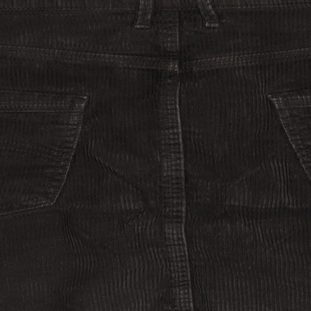 M&S Womens Brown  Corduroy Mini Skirt Size 18