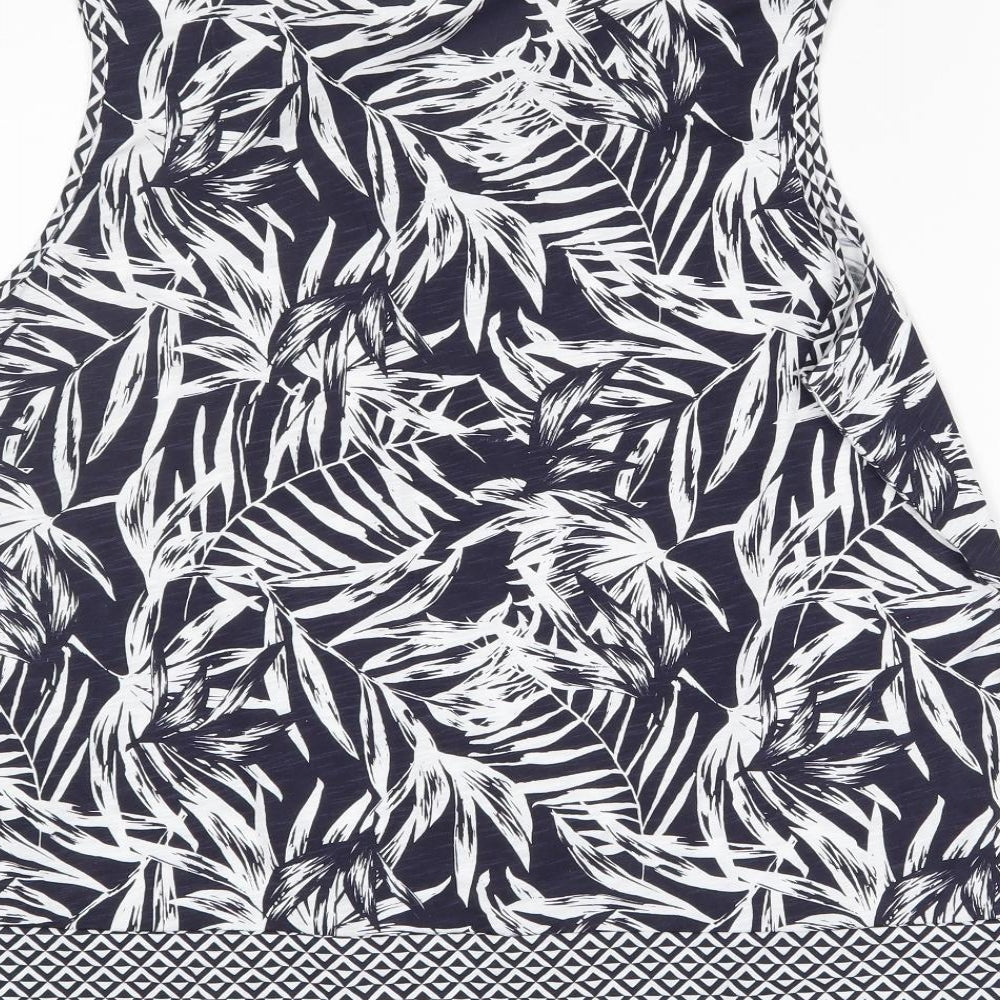 bonmarche Womens Blue Floral  Basic Tank Size 20