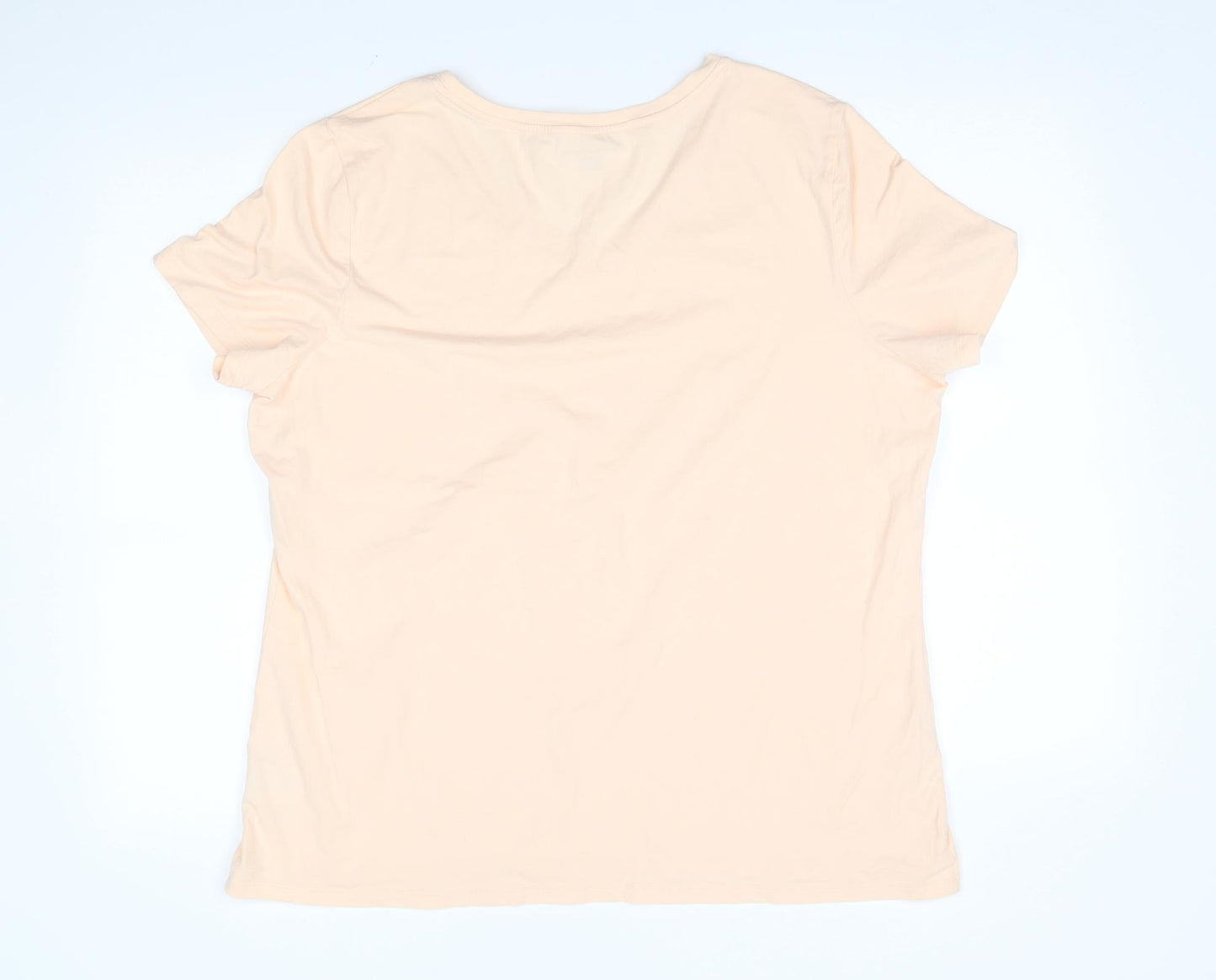 Amazon Womens Beige   Basic T-Shirt Size 2XL
