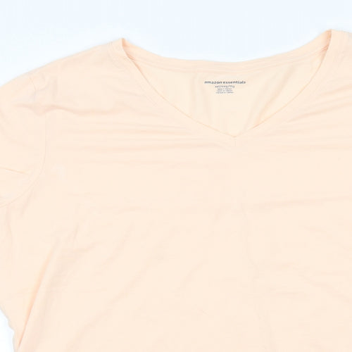 Amazon Womens Beige   Basic T-Shirt Size 2XL