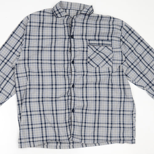 Peacocks Mens Grey Plaid   Button-Up Size L
