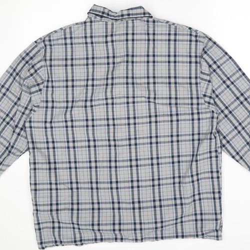Peacocks Mens Grey Plaid   Button-Up Size L