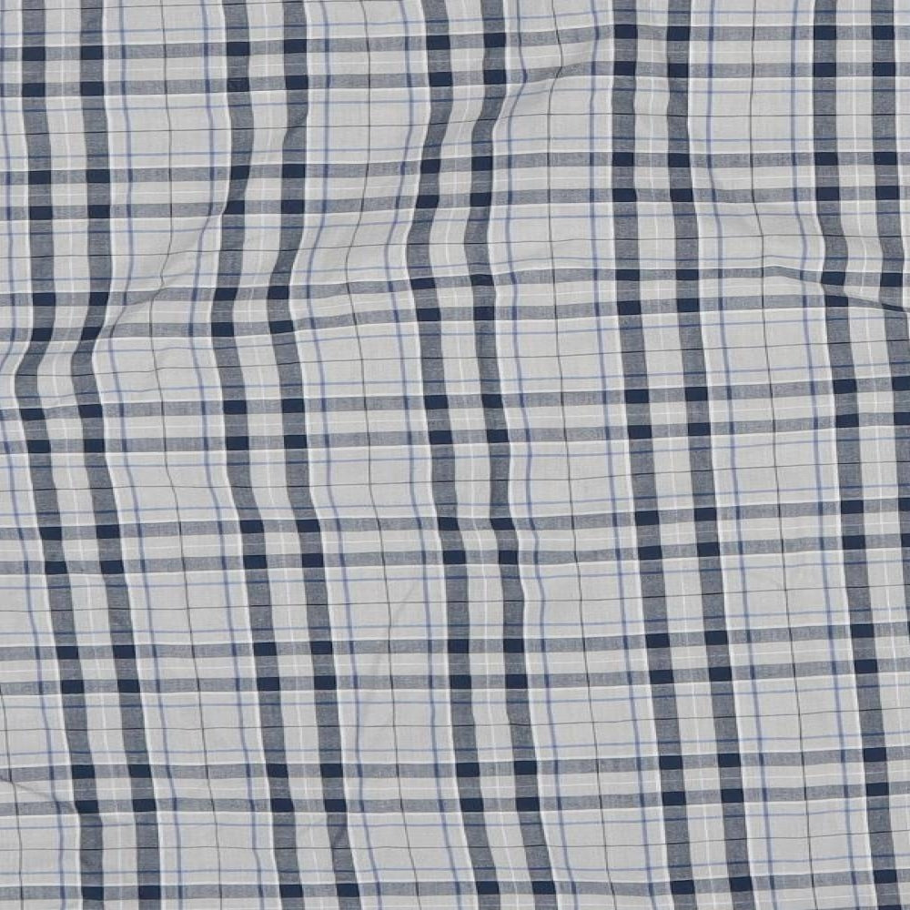 Peacocks Mens Grey Plaid   Button-Up Size L