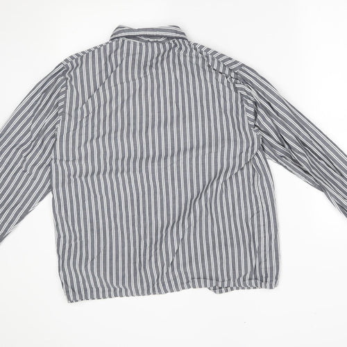 cedarwood state Mens Grey Striped   Button-Up Size M
