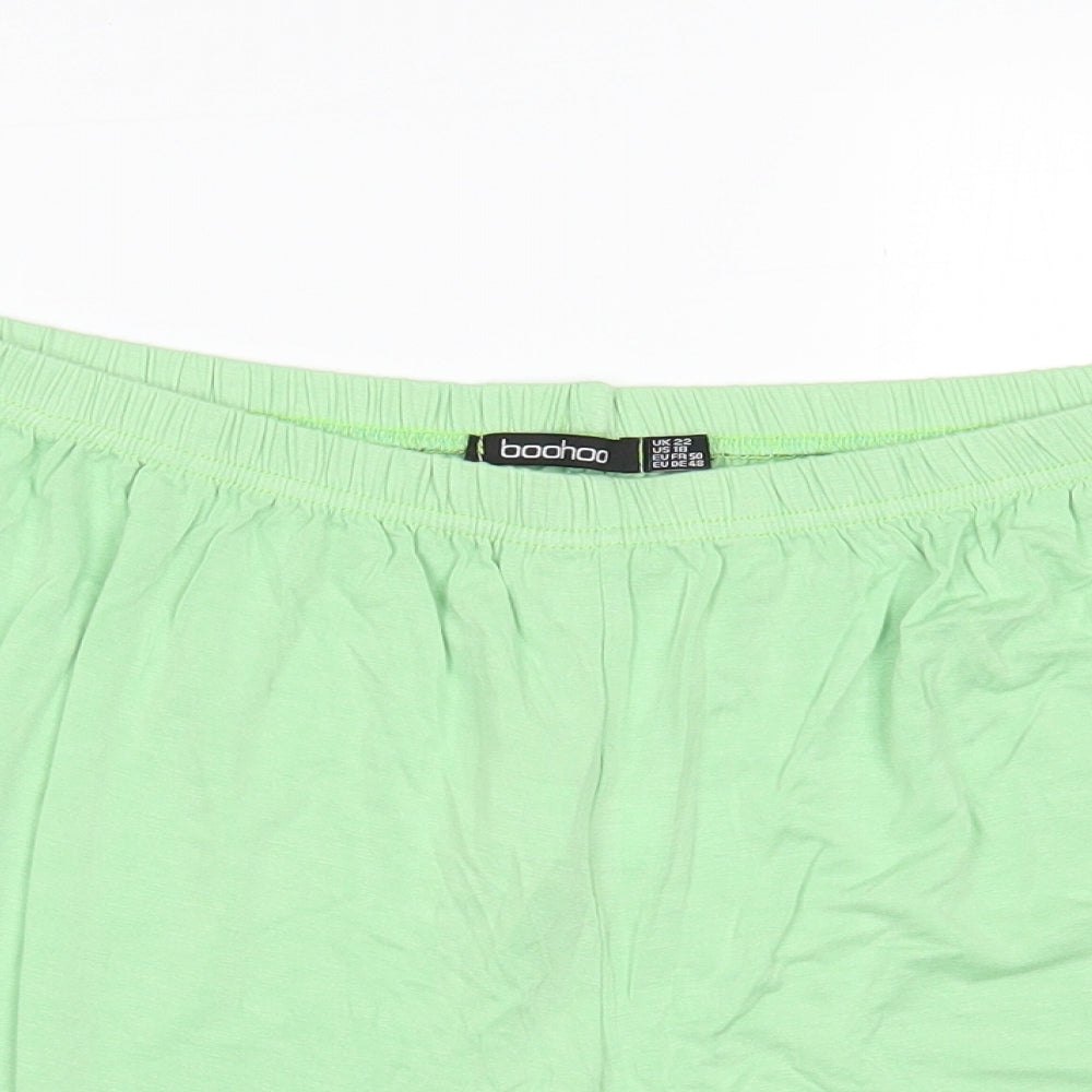 Boohoo Womens Green    Sleep Shorts Size 22
