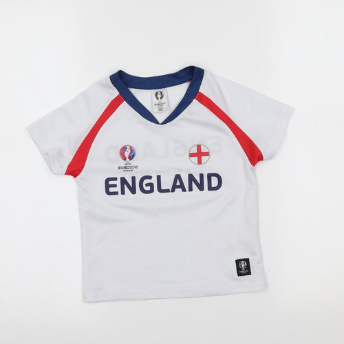 euro 2016 france Girls White   Basic T-Shirt Size 2-3 Years  - england