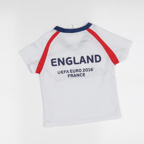 euro 2016 france Girls White   Basic T-Shirt Size 2-3 Years  - england