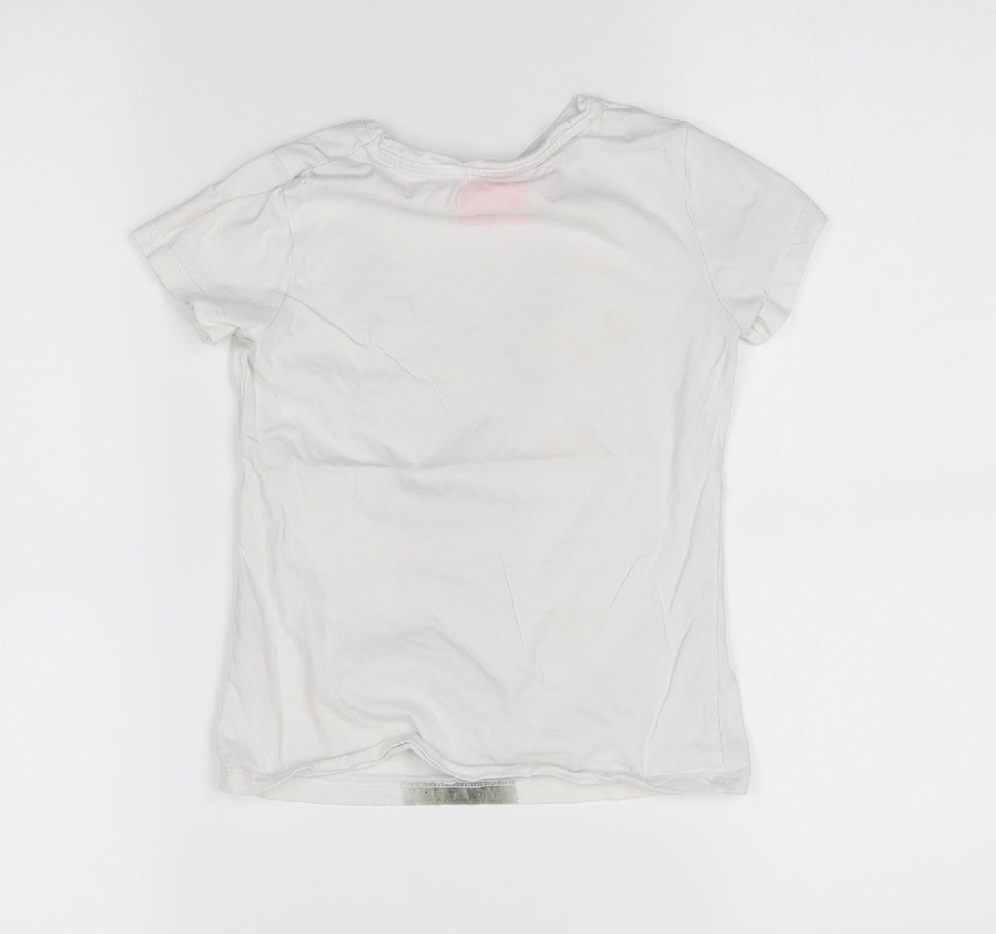 F&F Girls White   Basic T-Shirt Size 5-6 Years  - fabulous darling