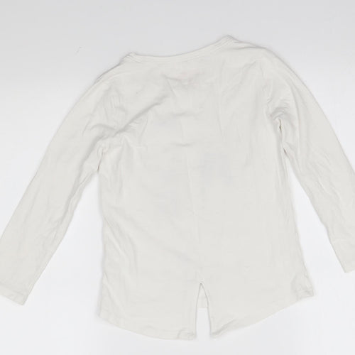 My Weekend Favourites Girls White   Basic T-Shirt Size 7 Years  - grl pwr