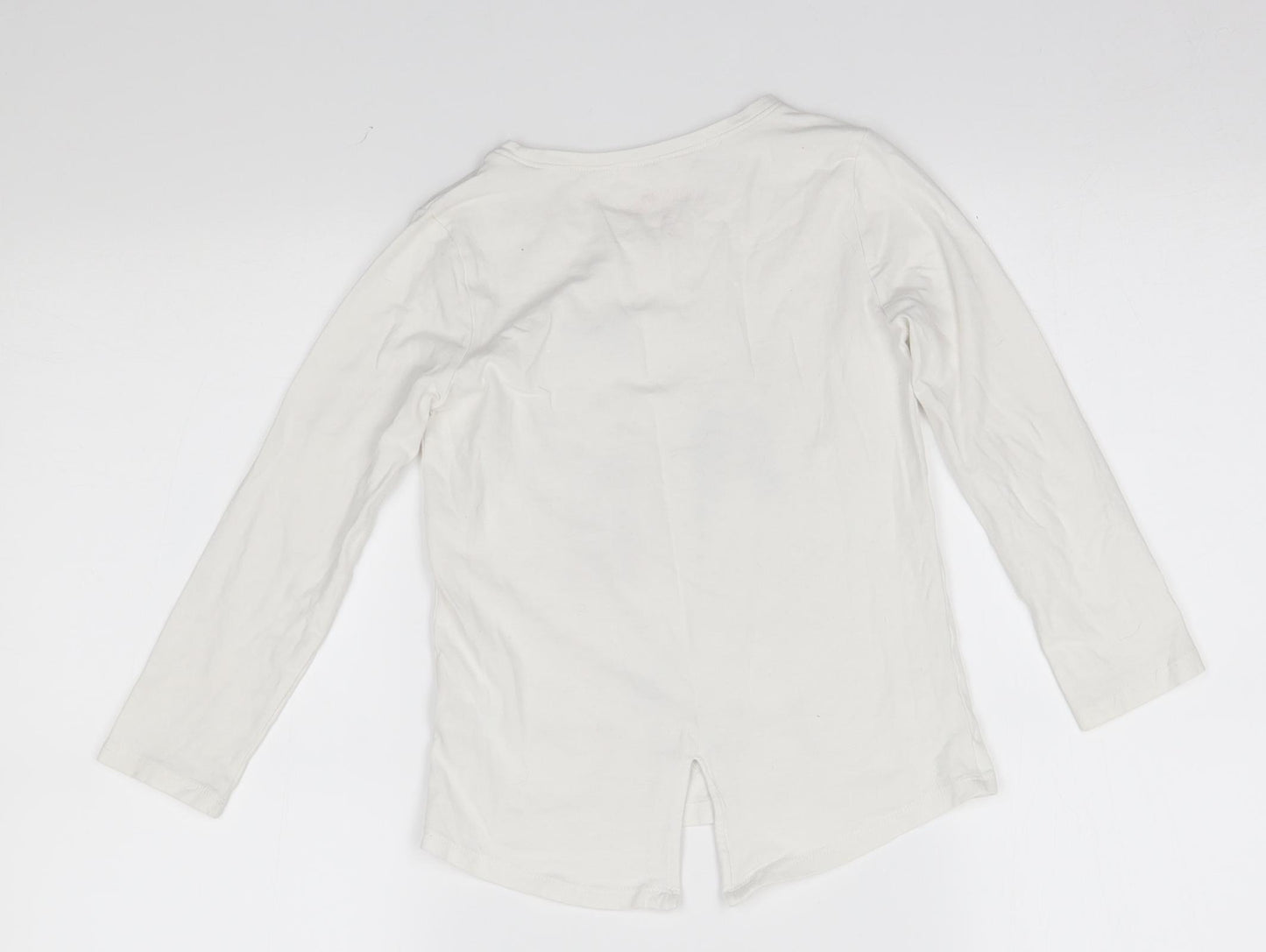 My Weekend Favourites Girls White   Basic T-Shirt Size 7 Years  - grl pwr