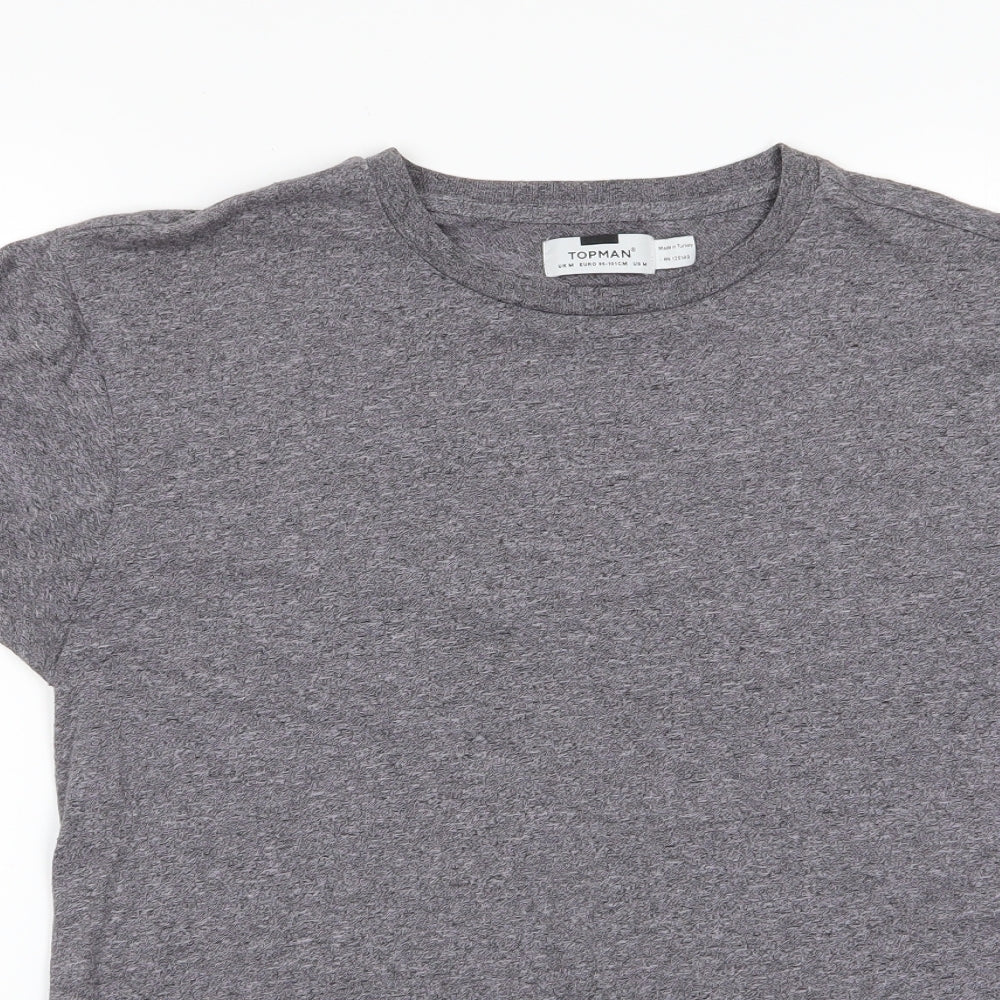 Topman Mens Grey    T-Shirt Size M