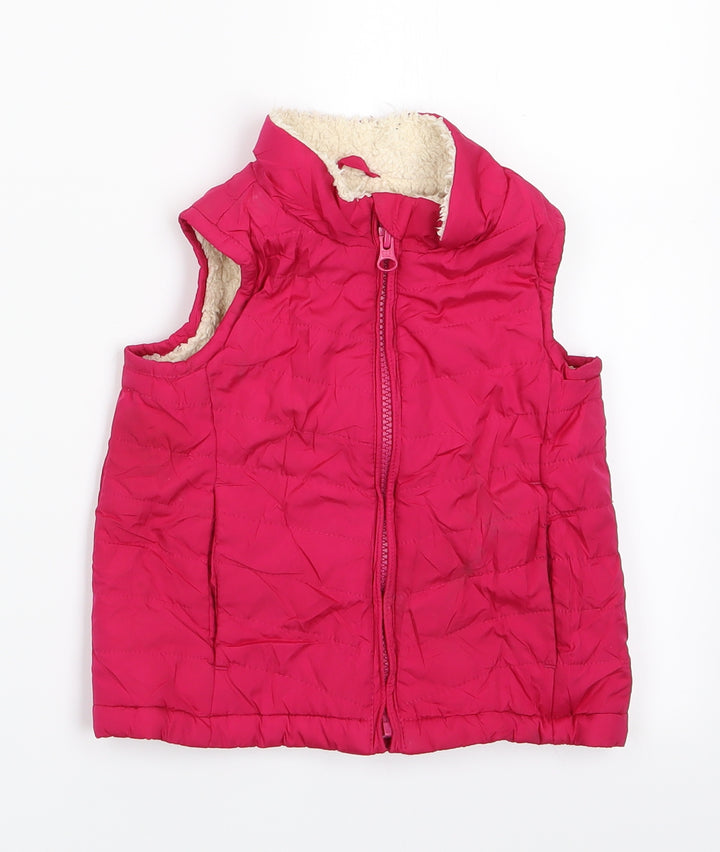 Gap Girls Pink Gilet Coat Size 2 Years