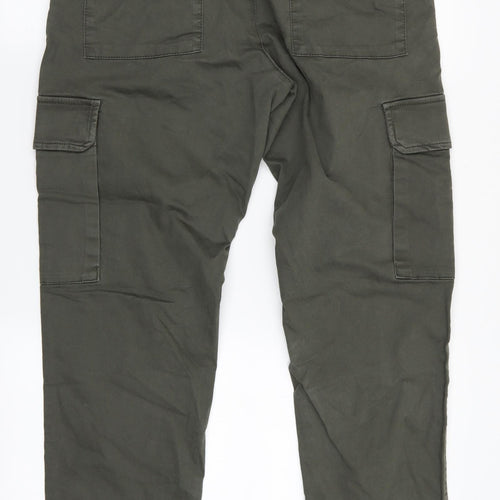 TU Mens Green   Cargo Trousers Size 34 in L30 in - Straight Tapered Leg